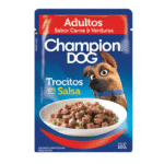SACHET CHAMPION DOG ADULTO CARNE Y VERDURAS 100G.
