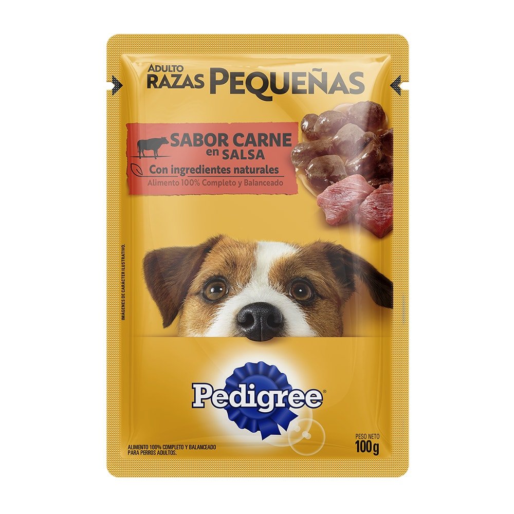 sachet-perro-pedigree-raza-pequena-100g-carne SACHET PEDIGREE RAZA PEQUEÑA 100G. CARNE - Imagen 1